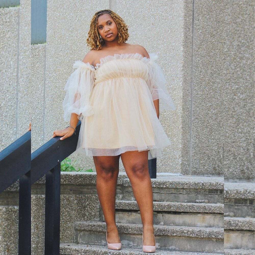 XLarge Tulle Cream Dress